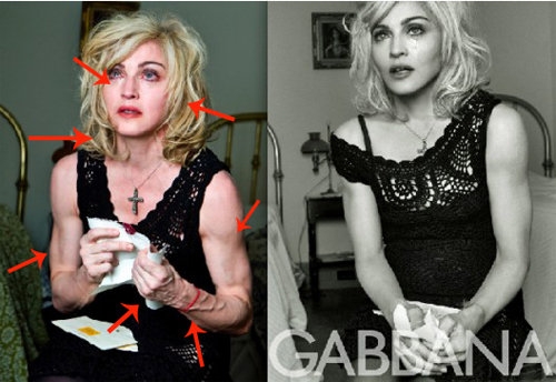 Bez fotošopa Madonna šokē (FOTO) (Bilde 2)