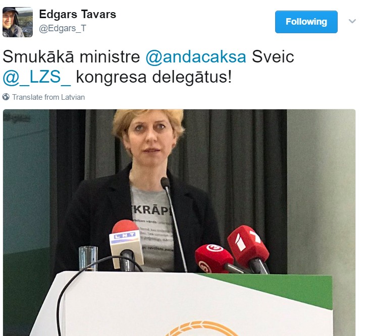 Latvijas smukākā ministre izraisa skandālu ar "KRĀP" (Bilde 1)