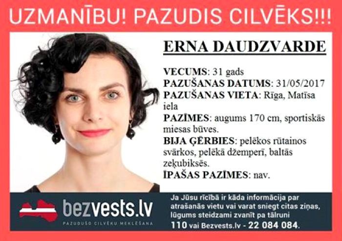 31 gadu vecumā Tele2 aktrise Erna Daudzvārde atrasta mirusi jūras krastā (Bilde 1)