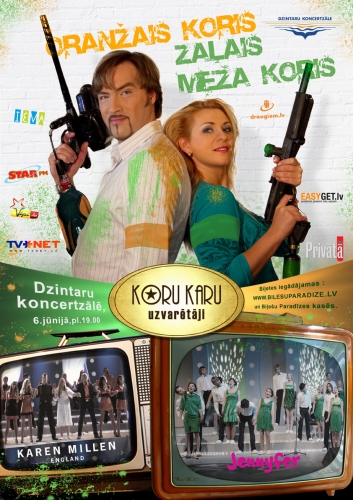  Zaļais Meža koris un Oranžais  koris ieraksta kopdziesmu un izaicina uz dueli  (Bilde 1)