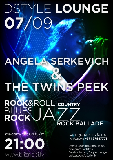 Dstyle Lounge notiks grupas "TWINS PEEK" koncerts (Bilde 1)
