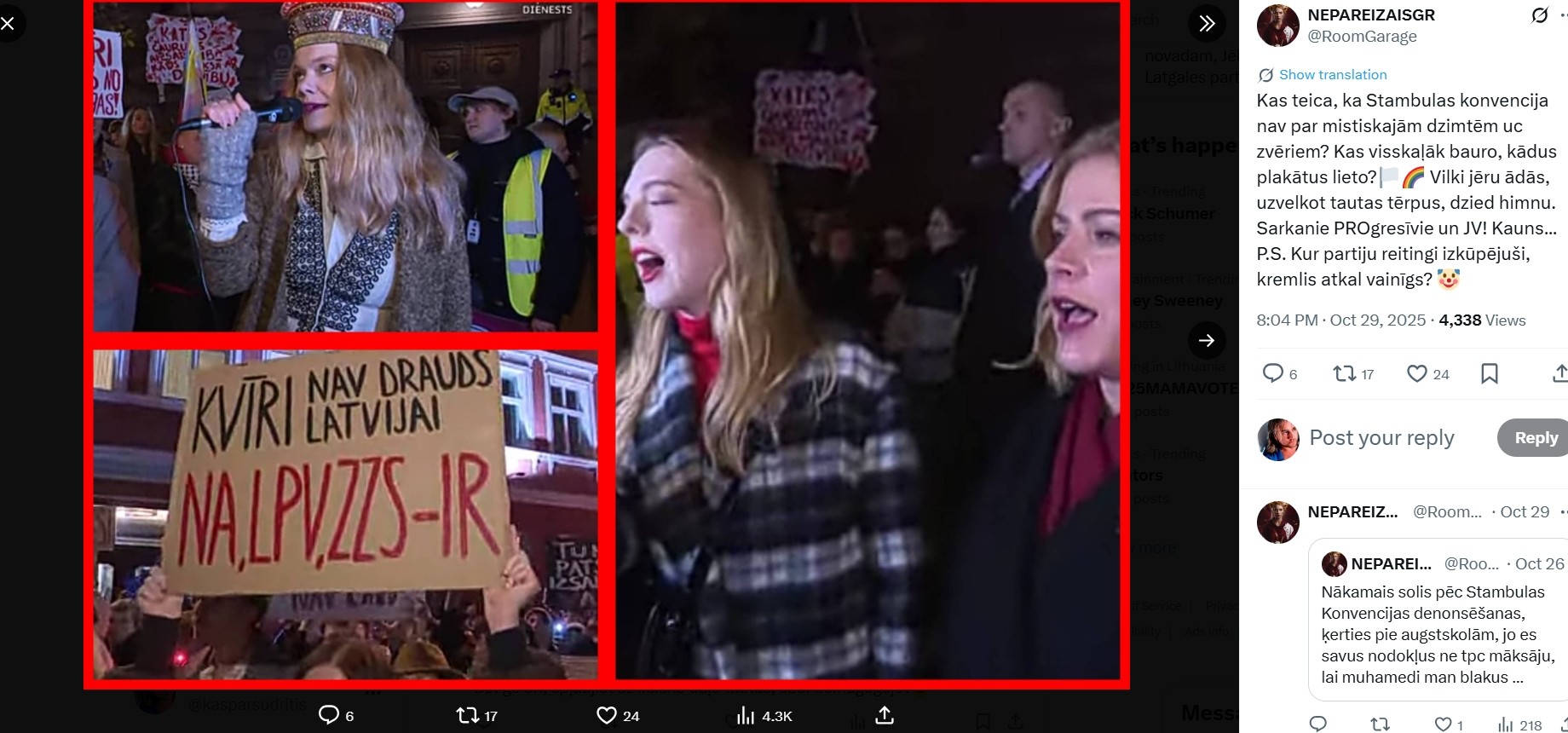 14 gadīgiem pusaudžiem vairs nedrīkstēs mācīt, kā viņi var kļūt par gejiem un transgenderiem! Saeima izstājas no Stambulas konvencijas (Bilde 4)