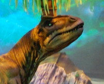 Dinozauri pārsteidzoši, dabiskā lielumā ieņēmuši "Arēnu Rīga" (FOTO)